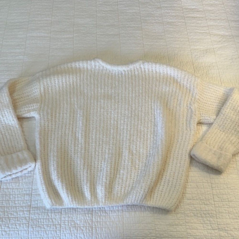 Wild Fable Small Knit White Sweater Like New Quiet Luxury Cozy